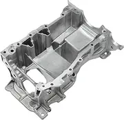X AUTOHAUX No.1142037010 Engine Oil Pan Oil Pan Sump Transmission Oil Pan for Lexus CT200h 1.8L 2011-2017 Aluminum Silver Tone