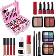 Make up Kit for Women Full Kit,Cosmetic Set Large Capacity Make Up Kit with Reusable Case - Long-Lasting Makeup Palettes Waterproof Dress-Up Accessories for Travel