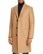 Theory men's Manroe Traceable Camel Topcoat Over Coat - Small - retail $845