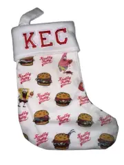 Sponge Bob Christmas STOCKING 10” Cotton PERSONALIZED GIFT NWT SALE