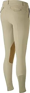 [HORZE] B Vertigo Sander Men's Leather Knee Patch Breeches, mens, Safari Brown, 40