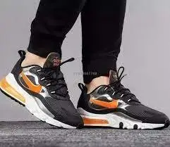 Nike Air Max 270 React 黑橘銀 時尚百搭運動慢跑鞋CQ4598-084男女鞋