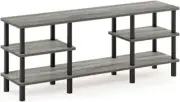 Furinno Turn-N-Tube 3-Tier Multipurpose Wide Shelf 3-Tier, French Oak/Black