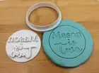 Custom Personalized Baby Name Is Two Age 2 Cookie Fondant Embosser Stamp