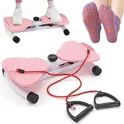 Flexforge Pilates Twister, Waist Twister Machine wth Resistance Bands, Exercise Twist Boards, Ab Twist Board for Slim Waist ad Toned Abs Non-Slip Pedal, Core Trainer for Women/Men
