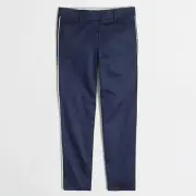 NWT Womens Size 2 J. Crew Navy Tuxedo Navy Skimmer Pants with White Pipe Stripe