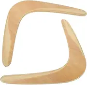 Milisten 2pcs Wooden Boomerangs for Outdoor Games Interactive Flying for Adults for Recreation Physical Activity and Skill Development