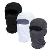 Nevenka 3Pcs Balaclava Face Mask UV Protector Motorcycle Ski Scarf for Men Women-A