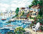 16 x 20 Inch DIY Oil Painting on Canvas Paint by Number Kit Fairy Tale House Pattern for Adults Beginner Craft Home Wall Decor Framel Multicolor142 Type 2