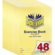 Spirax 113 Exercise Book Ruled 18mm 70gsm 48 Page (A4) [20 Pack]