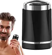 Mini Electric Shaver - Small Portable Beard Trimmer | Small Cordless Face Grooming Tool for Men Beard Care Nose Hair Removal Travel Outdoor