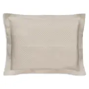 Dea Luxury Linens Villa Seta Cotton-Silk Matelasse Standard Sham