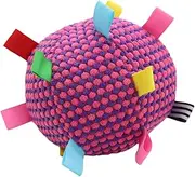 ＫＬＫＣＭＳ Pet Plush Ball Puppy Chew Toy Cat Pom Ball Plush Handle Dog Toy for Dog Playing Exercising Small and Medium Dogs, Rose red