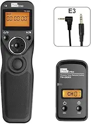 [PIXEL] TW-283 E3 Wireless Remote Shutter Release Cable 2.4G Timer Remote Control Compatible for Canon eos R6 EOS1300D,300D,60D,60Da,70D,80D T5i, T6i