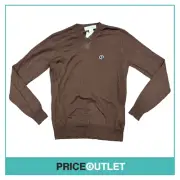 Comme des Garçons Shirt - Brown V Neck Knit Jumper - Size M - BRAND NEW WITH TAG