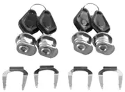 FC-Moto Terreno Lock Cylinder Set - 4 pieces, grey-silver for Men One Size Grey Silver