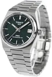 [Tissot] T1372071109100 PRX POWERMATIC 80 Automatic Men's Women's Watch, green, Bracelet Type