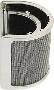 Angoily Handheld Mic Pop Filter Metal Shield Cover u Shape Windscreen for Recording and Speeches Microphone Supplies