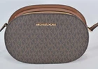 NEW Michael Kors $298 Jet Set Travel OVAL Logo Crossbody Bag Purse