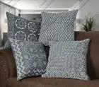 Indian Handwoven Block Print 4 Set Cushion Cover For Decor Bedroom Pillow Cases