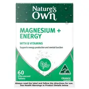 Nature's Own Effervescent Magnesium + Energy Tablets 60 Pack