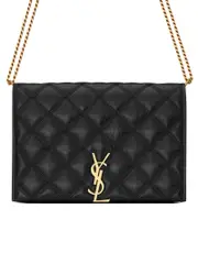 Saint Laurent Becky Mini Chain Bag in Carré-Quilted Lambskin