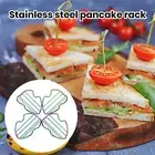 Pancake Stand for Use with Compartments Stainless Steel Taco Holder Tray Home