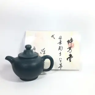 【創藝工坊】高級工藝美術師 陳岩 仲芳壺 含證書(少見綠泥 全手工 正品 宜興紫砂壺 茶具 收藏級美品)