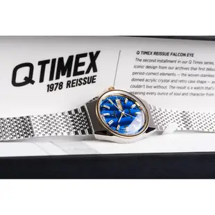 【TIMEX】天美時 Q TIMEX復刻系列 經典手錶 (藍金 TXTW2T80800)