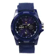 Sport Canvas Belt Quartz Wrist Watch Dark E2R13817