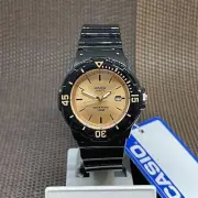 Casio LRW-200H-9E2 Rose Gold Analog Ladies Black Resin Strap Quartz Date Watch