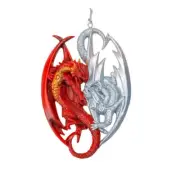 Fire and Ice Dragon Ornament by Anne Stokes