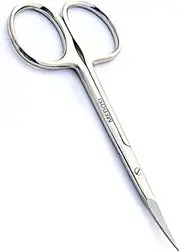 Professional Eyebrow Scissors Curved Blades - Premium Beauty Grooming Nail Scissor Cuticle Remover - Multi Purpose Eyelash, Dry Skin, Nose Hair Trimmer Skin Care Tools 3.5" (Eyebrow Scissor)