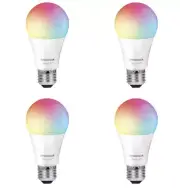 4 Sylvania Smart+ White WIFI A19 Color Changing Dimmable LED Smart Light Bulbs