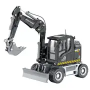1:50 Wheel Excavator Toy Diecast Construction Digger Truck Toys for Boys Black