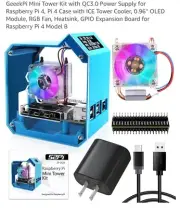 Raspberry Pi Case With Ice Cool Fan And Extensions. Assembled. Pi Not Included.