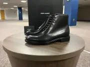 Saint Laurent Paris ,Army 20 Lace Up Boots in Marrakesh Leather in Black BNWB 41