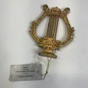 Fig & Magnolia Gold Harp Ornament Christmas Tree Decoration Holiday Decor