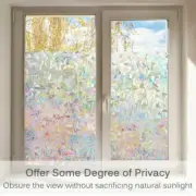 3D Rainbow Reflective Window Film Decorative Privacy Static Clings Glass Sticker