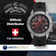 CX Swiss Military RALLYE GMT 44mm Swiss Chrono watch GMT 20ATM Black dial 2746
