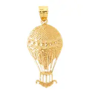 14K Gold Air Ballooning Pendant