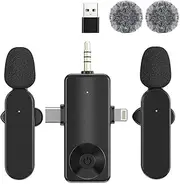 H18 Upgraded Wirel Microphone 4-in-1 Professional Wirel Microphone Suitable for Recording, Live, YouTube, Facebook, Vlogging