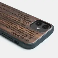 在飛比找Yahoo奇摩拍賣-7-11運費0元優惠優惠-適用于iphone15心經木質手機殼蘋果14ProMax佛實