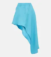 [Stella McCartney] Stella McCartney Asymmetric twill miniskirt AU 2 blue