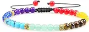[QJZM] 4mm/6mm Natural Stone Bead Bracelet Lucky Chakra Handmade Multicolor Beaded Yoga Bracelets For Men Women Friendship Jewelry Gift-4mm Braided Bracelet_CHINA