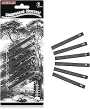 6 Pieces Drawing Pencils Compressed Graphite Rods Square Charcoal Pencils for DIY Drawing Crafts, Sketching, Shading, Beginners and Artists