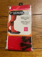 Skull & Crossbones Spandex Opaque Tights by Wonderland Costumes Girl Small (4-6)