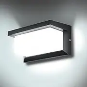 LED Outside Wall Lights Mains Powered IP66 Waterproof Outdoor Wall Lamp Exterior Wall Lights Sconce for Garden Patio Balcony Courtyard Gate Outdoor Metal Wall Lamp-Cold White 6000K
