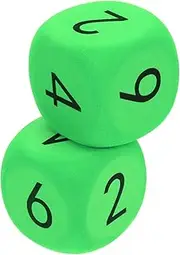 Yardwe 2pcs Large Eva Foam Dice for Oversized Soft Dice for Classroom Games Party Activities and Learning Sessions Safe and Easy to Grip Teaching