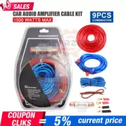 Car Audio Cable Kit/1500W Amp Amplifier Install RCA Subwoofer Sub Wiring 8 Gauge